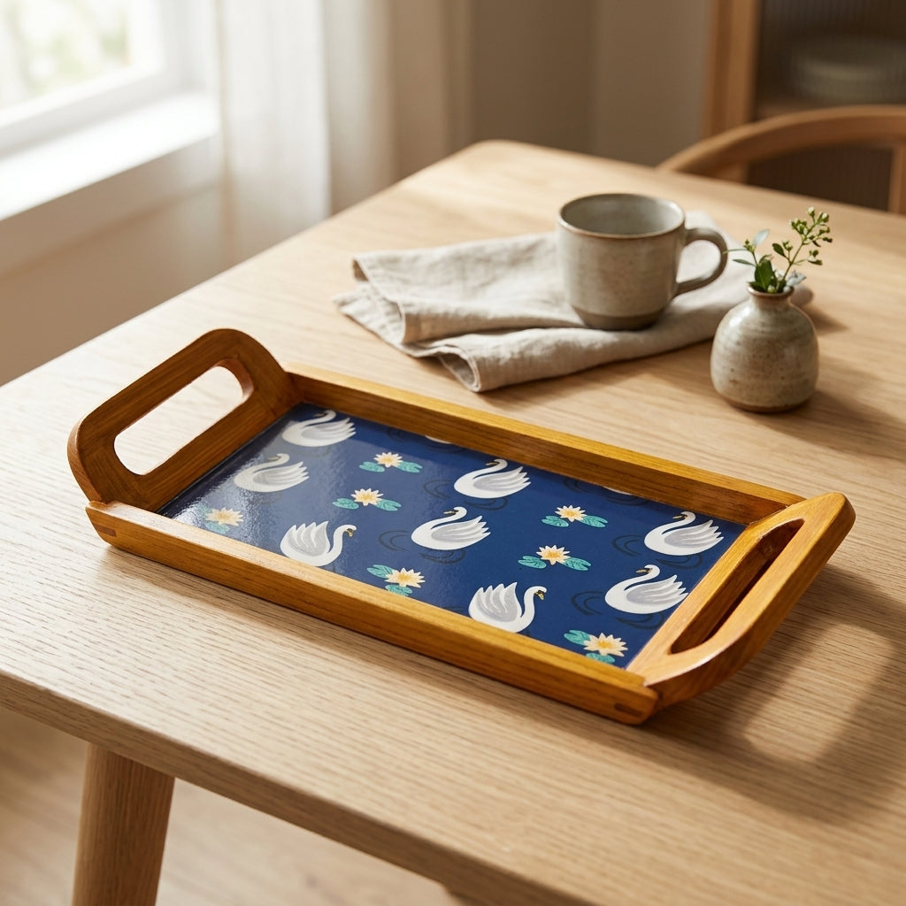 Heritage Tray- Swan — Hero. Styling props are not included. NovoBiz 1fd7c702-487a-44cb-930f-1f6db9d460db