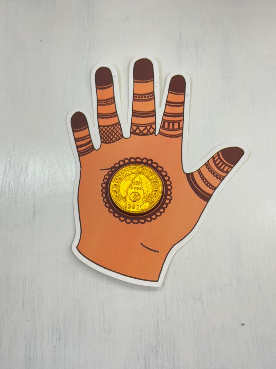 Chocolate Hand Card-Coin