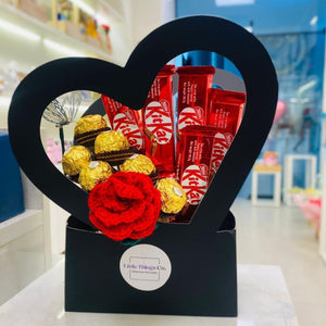 Heart Chocolate Bucket – Chocolate Gift Basket for Her