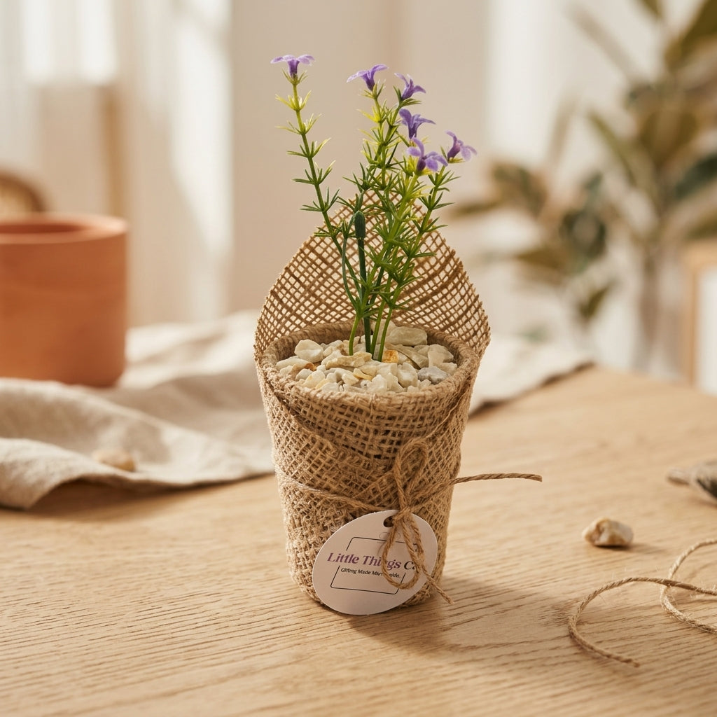 Jute Flower Pod — Hero. Styling props are not included. NovoBiz 090df647-5c3c-491b-9aac-1514651ff23e
