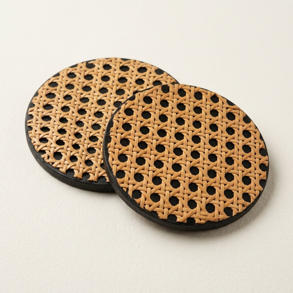 Rattan Coasters Set Of 2 — Studio. NovoBiz 108bc407-8365-4659-a696-a47946ef8b2a