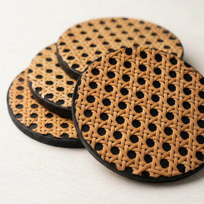 Rattan Coasters Set Of 4 — Detail. NovoBiz 1119b306-2eb5-4a1a-a069-b5d46185d4c3