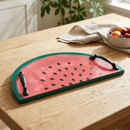 Semi Circle Tray- Watermelon — Hero. Styling props are not included. NovoBiz 1cf7d975-bd62-4b51-b159-d4b139283460