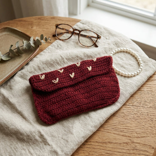 Crochet Pouch — Style Scene. Styling props are not included. NovoBiz f276d554-fcce-4232-b33f-007f420838f8