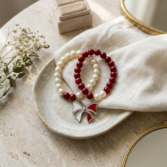Double Pearls Bracelet — Style Scene. Styling props are not included. NovoBiz 255861ea-a589-4ac9-99d7-bacc35ea967d