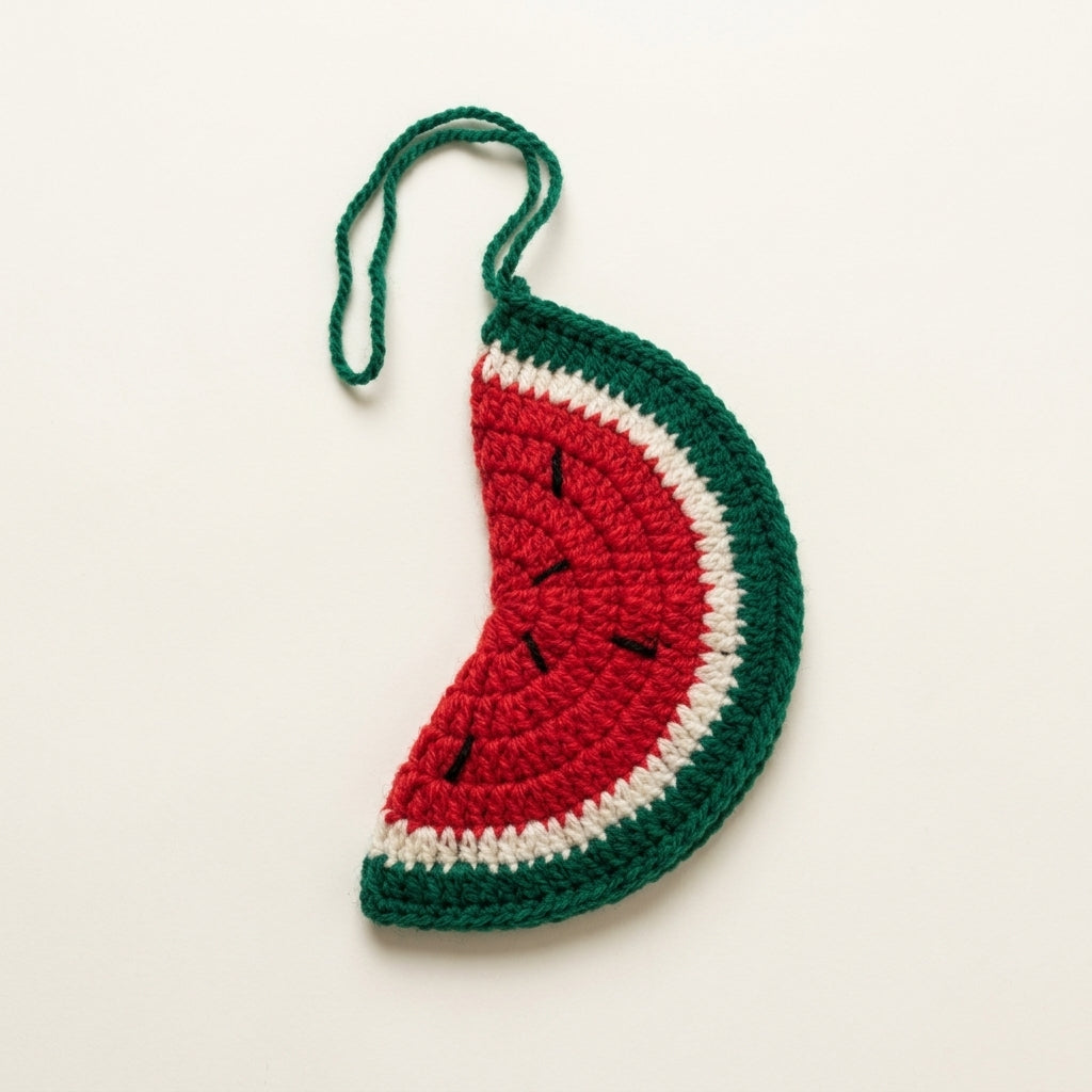Crochet Sunglasses Cover — Watermelon — Studio. NovoBiz ltc-ai-19f75d489569e936cfee44e43c24fd62